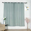 2 Pack Handmade Dusty Blue Faux Linen Curtains 52"x84", Curtain Panels With Chrome Grommets