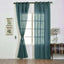 2 Pack Handmade Light Blue Faux Linen Curtains 52"x108", Curtain Panels With Chrome Grommets