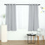 2 Pack Handmade Silver Faux Linen Curtains 52"x64", Curtain Panels With Chrome Grommets