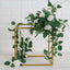 2-Pack Metal Flower Stands Gold Geometric Wedding Centerpieces Square Frame - Durable Display 12"