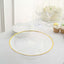 2-Pack Plastic Pedestal Cake Stands 12"Clear with Gold Rim - Classy Reusable Cupcake Dessert Display Riser for Home & Event Use