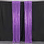 2 Pack Purple Sequin Event Curtain Drapes with Rod Pockets, Seamless Backdrop Event Panels - 8ftx2ft