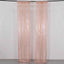 2 Pack Rose Gold Sequin Event Curtain Drapes with Rod Pockets, Seamless Backdrop Event Panels - 8ftx2ft