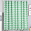 2 Pack White Mint Chevron Design Thermal Blackout Curtains With Chrome Grommet Window Treatment Panels - 52"x84"