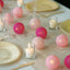 20 LED String Light Garland Pink Cotton Ball Blush, Fuchsia Warm White - Battery Operated Accent Piece 13ft