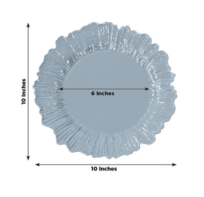 20-Pack 10’’ Plastic Dinner Plates â€“ Dusty Blue Reef Design Party Plates â€“ Elegant Disposable Tableware - Plates