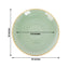 20-Pack 10’’ Plastic Dinner Plates Round Transparent Dusty Sage Green Swirl with Gold Rim â€“ Crystal-Like Elegant