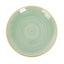 20-Pack 10’’ Plastic Dinner Plates Round Transparent Dusty Sage Green Swirl with Gold Rim â€“ Crystal-Like Elegant