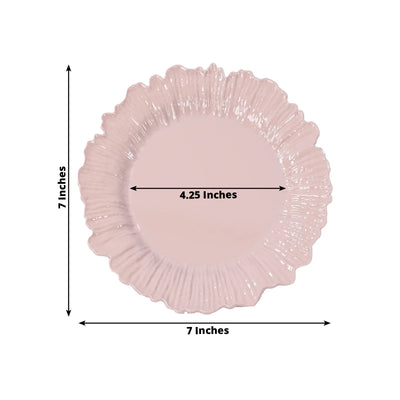 20-Pack 7’’ Plastic Dessert Plates â€“ Blush Reef Design Appetizer Salad Party Plates â€“ Elegant Disposable Tableware