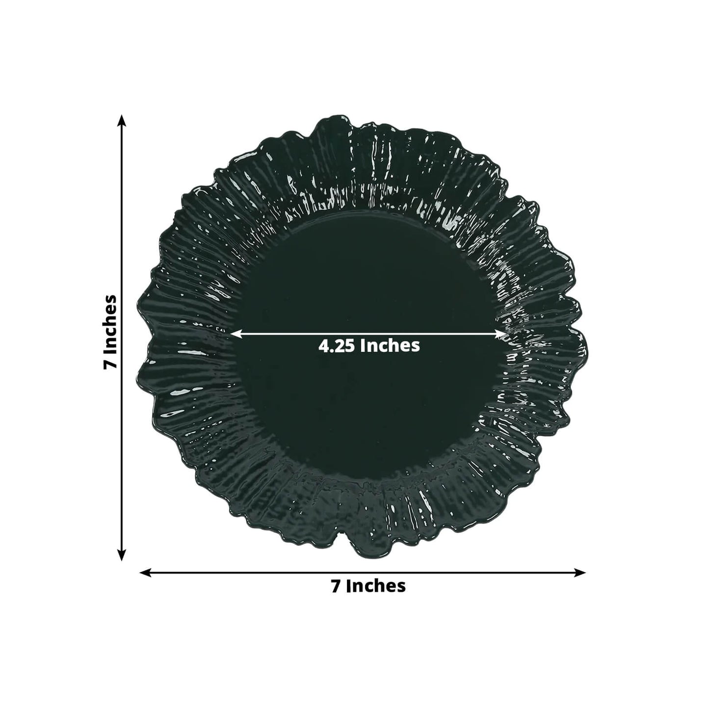 20-Pack 7’’ Plastic Dessert Plates â€“ Hunter Emerald Green Reef Design Appetizer Salad Party Plates â€“ Elegant