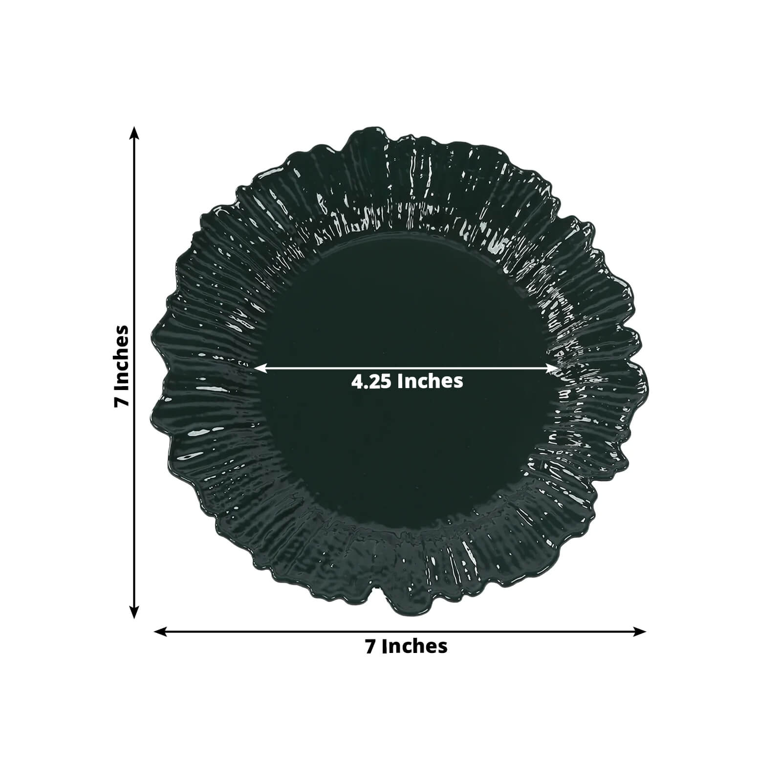 20-Pack 7’’ Plastic Dessert Plates â€“ Hunter Emerald Green Reef Design Appetizer Salad Party Plates â€“ Elegant