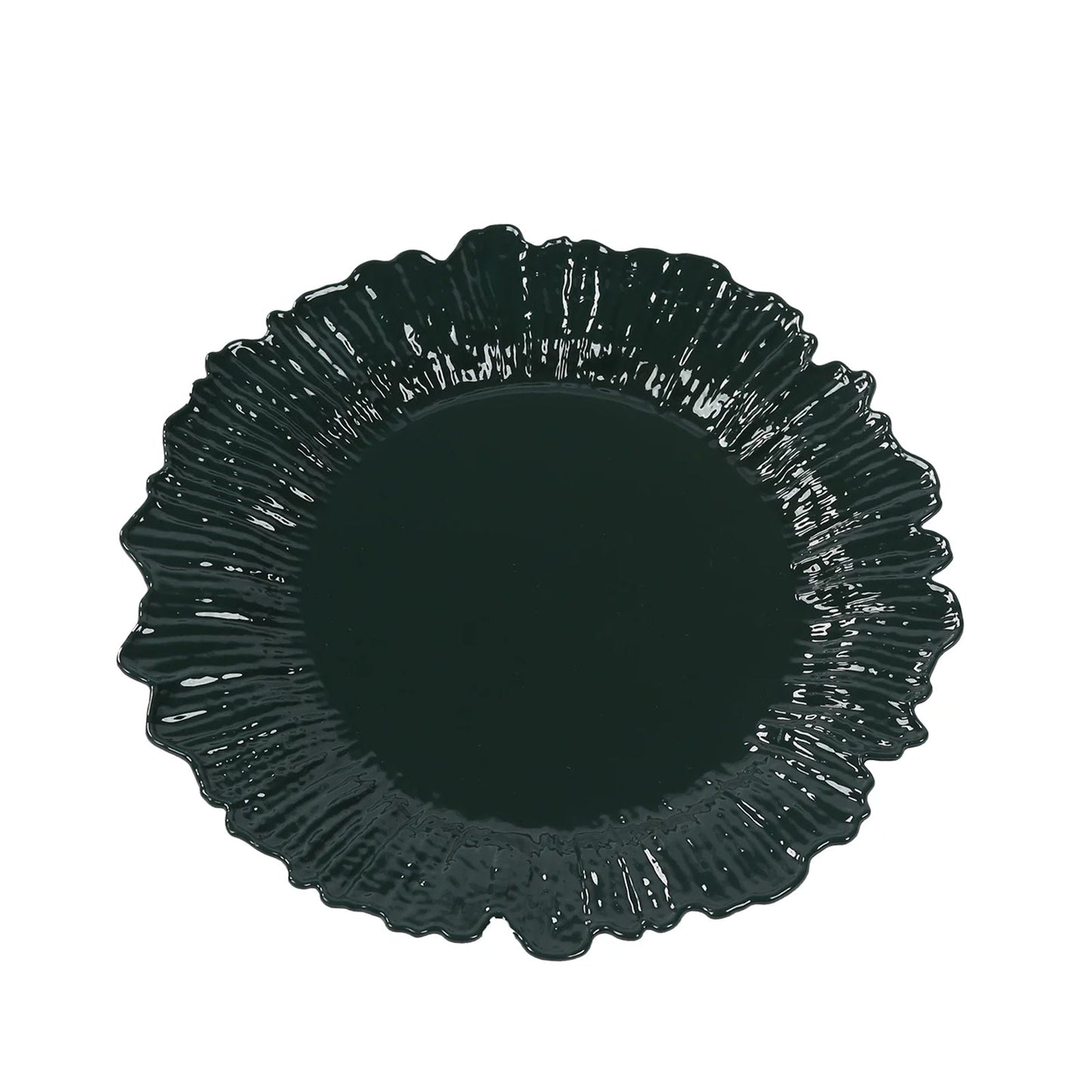 20-Pack 7’’ Plastic Dessert Plates â€“ Hunter Emerald Green Reef Design Appetizer Salad Party Plates â€“ Elegant