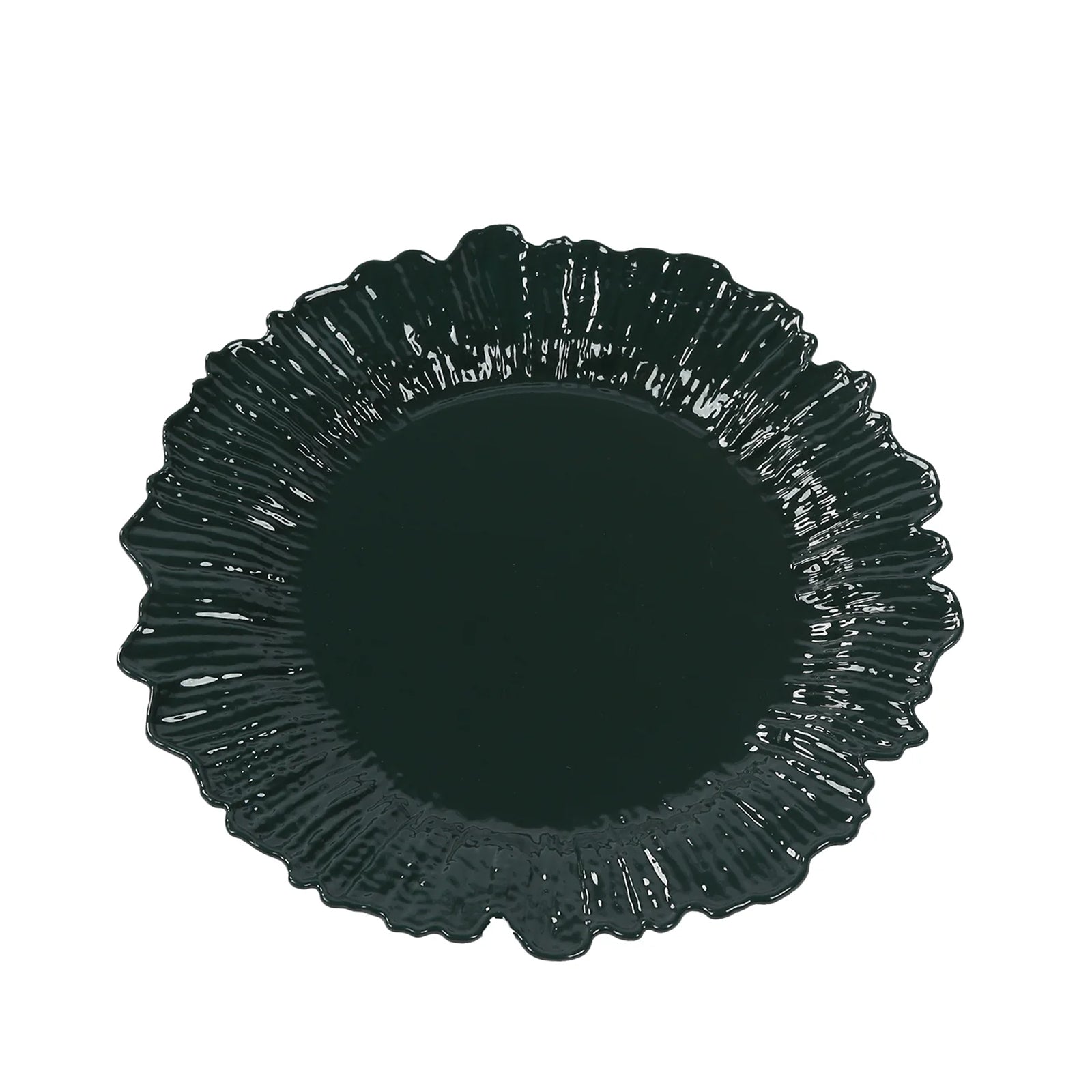 20-Pack 7’’ Plastic Dessert Plates â€“ Hunter Emerald Green Reef Design Appetizer Salad Party Plates â€“ Elegant