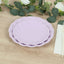 20 Pack Biodegradable Salad Plates in Lavender Lilac â€“ 7" Swirl Scalloped Pastel Color Compostable Bamboo Dessert Plates, Elegant Disposable Tableware