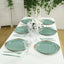 20-Pack Economy Plastic Round Charger Plates 13’’ in Dusty Sage Green with Gold Embossed Baroque Rim Stylish Dinner