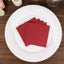 20 Pack Linen-Like Paper 5"x5" Napkins Burgundy - Highly Absorbent Airlaid Napkins