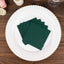 20 Pack Linen-Like Paper 5"x5" Napkins Hunter Emerald Green - Highly Absorbent Airlaid Napkins