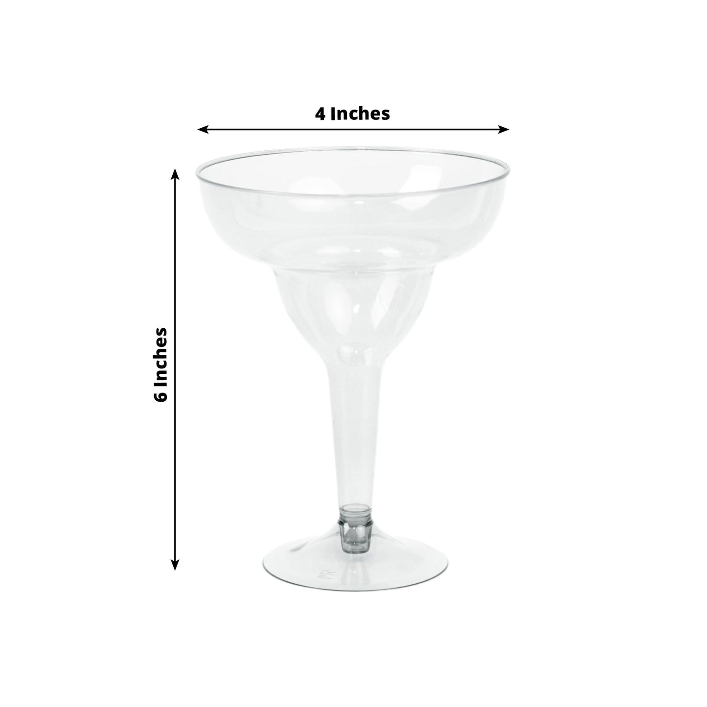 20-Pack Plastic Margarita Glasses Clear - Sturdy Disposable Glasses for Pina Coladas 10oz - Disposables