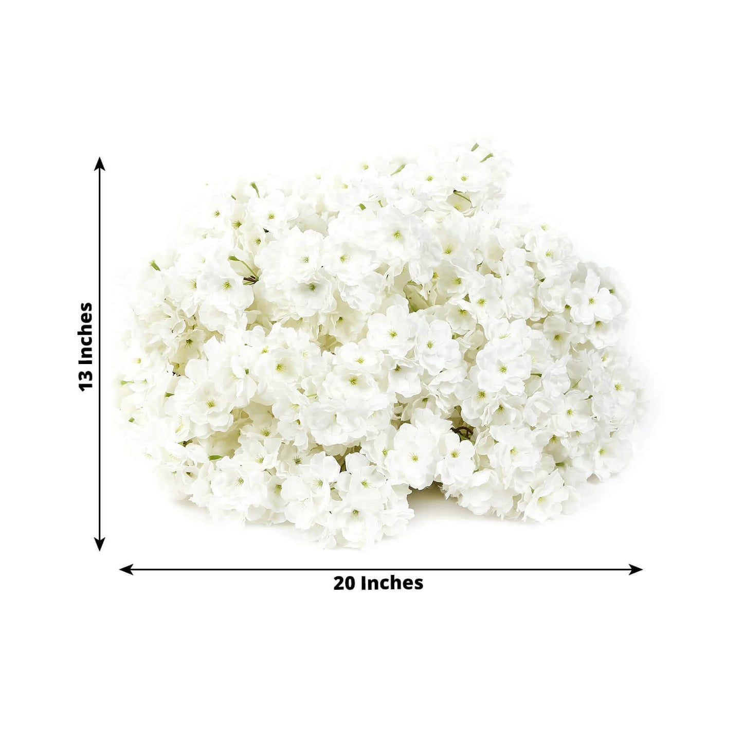 20’’ Pre-Arranged Artificial Cherry Blossom Centerpiece White Silk Flower Ball Arrangement for Wedding & Event Tables