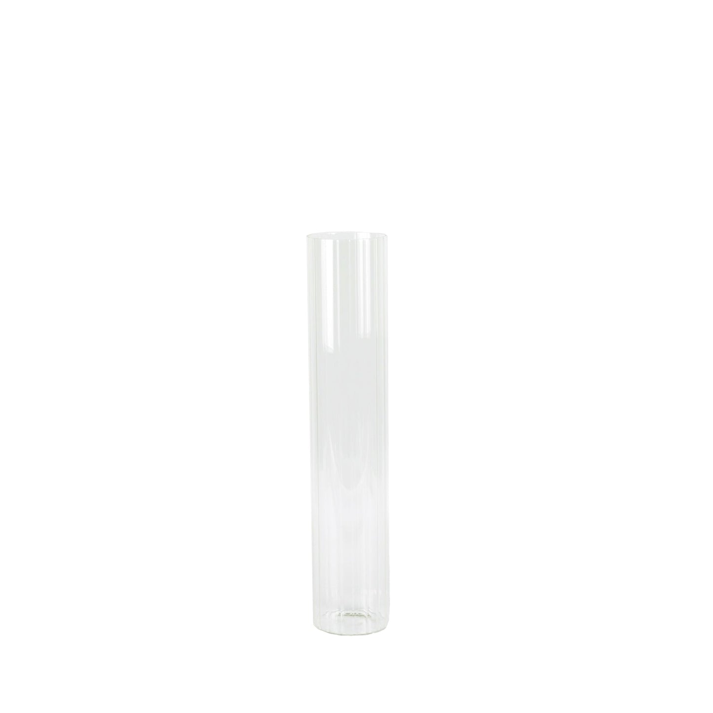20’’ Ribbed Cylinder Glass Vases 6-Pack â€“ Tall Clear Vases for Pampas Grass Fresh Flowers & Elegant Event Decor