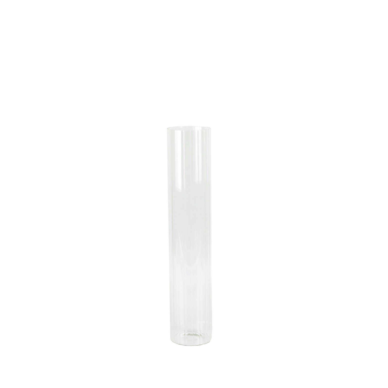 20’’ Ribbed Cylinder Glass Vases 6-Pack â€“ Tall Clear Vases for Pampas Grass Fresh Flowers & Elegant Event Decor