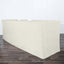 Fitted Polyester 96"x30" Rectangle Tablecloth Ivory - Durable and Easy to Maintain Table Cover