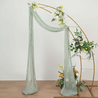 20ft Sage Green Gauze Cheesecloth Fabric Wedding Arch Drapery Window Scarf Valance Boho Decor Arbor Curtain Panel