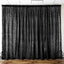 20ftx10ft Black Metallic Shimmer Tinsel Event Curtain Drapes, Backdrop Event Panel