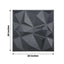 12 Pack 20"x20" Matte Black 3D Texture PVC Diamond Design Wall Tiles, Stick On Waterproof Wall Panels