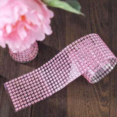 21â€x11â€ Blush Self Adhesive Rhinestone Diamond Sticker Wrap Sheets, DIY Craft Gem Stickers