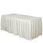 Polyester 21ft Table Skirt Ivory - Classic Pleated Design