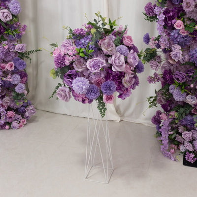 22-Inch Lavender Lilac Silk Flower Grand Centerpiece â€“ Pre-Arranged Artificial Rose Hydrangea & Chrysanthemum Ball