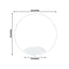 22’’ Metal Round Floral Hoop Cake Stand Whitewash - Dessert Display DIY Centerpiece Table Decoration with Beaded Wooden