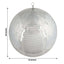 24" Large Silver Foam Disco Mirror Ball With Hanging Swivel Ring, Holiday Party Decor