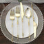 24-Pack Plastic Utensil Set with Roman Column Handle Gold/Clear - Glittered Disposable Silverware