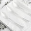 25-Pack Plastic Spoons Clear Silver Glitter Classic Heavy Duty - Decorative Disposable Tableware 7"