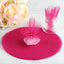 25 Pack 9" Fuchsia Sheer Nylon Tulle Circles Favor Wrap, DIY Craft Fabric