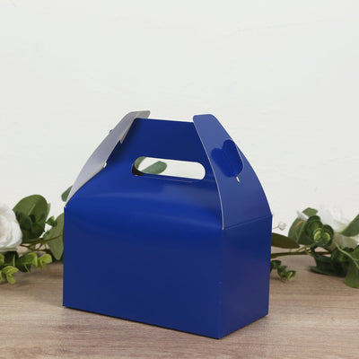 25 Pack Candy Gift Tote Gable Boxes Royal Blue Party Favor Treat Boxes - 6’’x3.5’’x7’’ - Favor Bags & Boxes