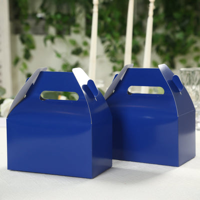 25 Pack Candy Gift Tote Gable Boxes Royal Blue Party Favor Treat Boxes - 6’’x3.5’’x7’’ - Favor Bags & Boxes