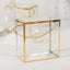25 Pack Gold Trimmed Clear PVC Gift Boxes with Rope Handles and Thank You Print, Transparent Portable Candy Favor Boxes - 5.5"x5.5"
