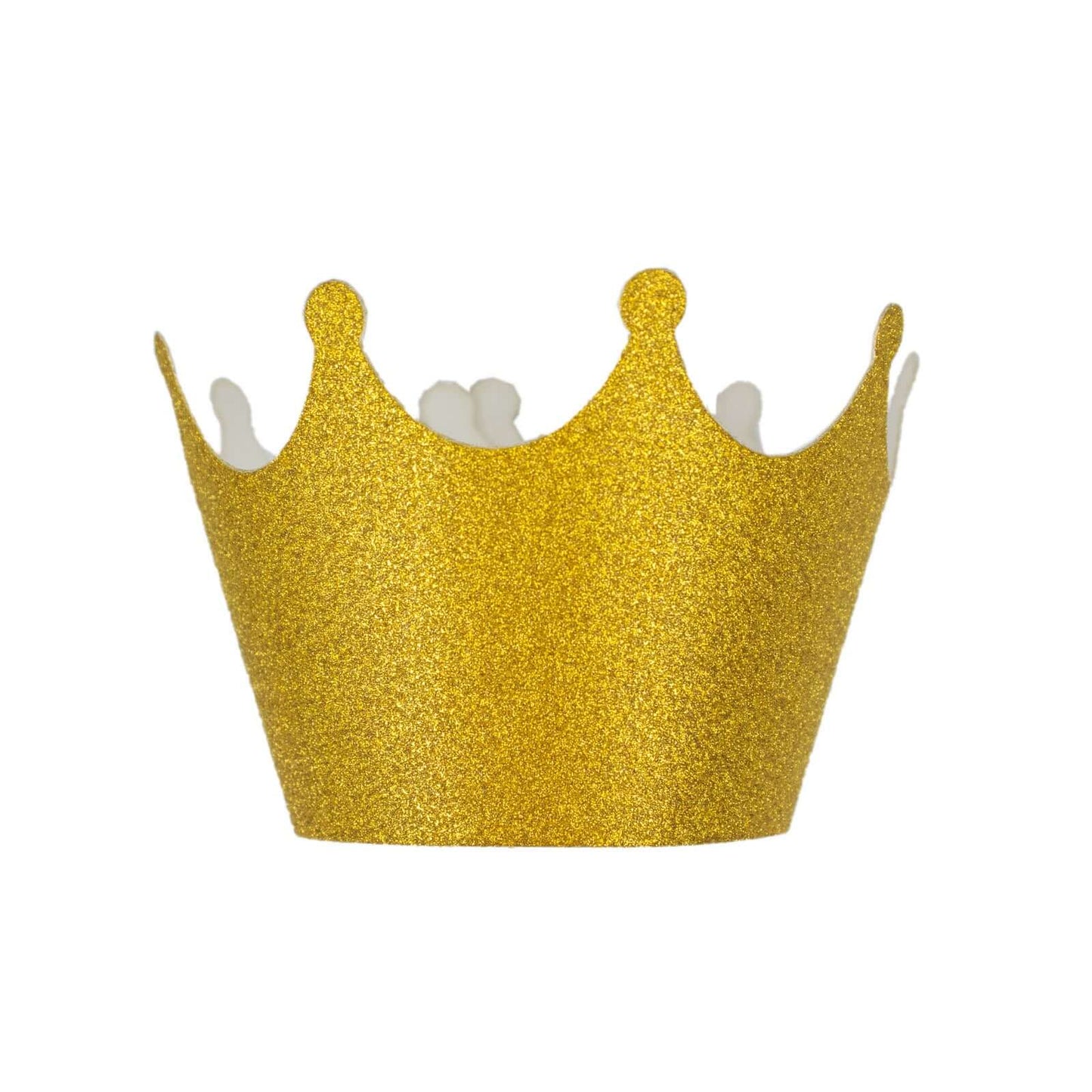 25-Pack Paper Cupcake Wrappers Glitter Crown Design Gold - Dust Free Muffin Paper Cup Liners - Decorations