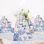 25 Pack White Blue Mini Teapot Party Favor Boxes in French Toile Pattern, Tea Time Gift Boxes - 5"x4"