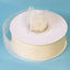 25 Yard 7/8" DIY Ivory Organza Ribbon With Mono Edge - Clearance SALE