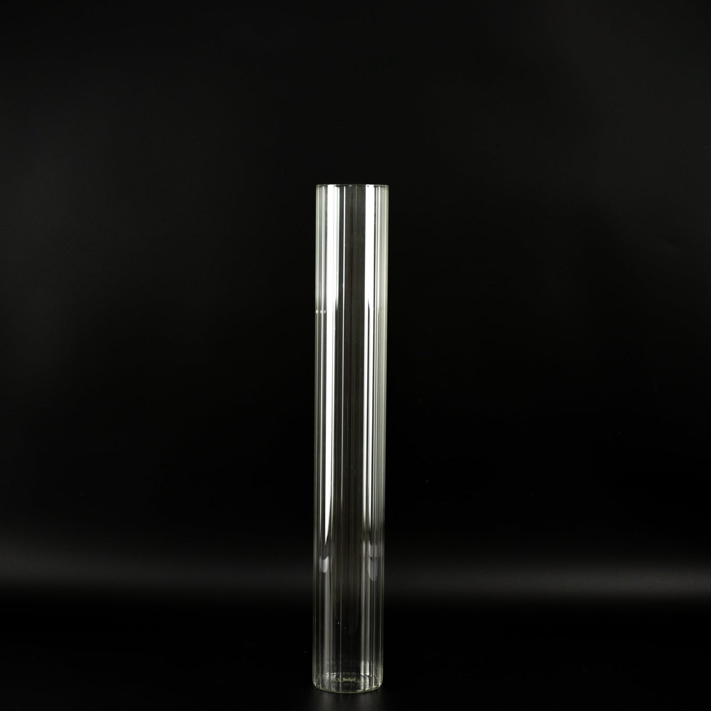 28’’ Ribbed Cylinder Glass Vases 2 Pack â€“ Extra Tall Decorative Vases for Aisles Reception Tables & Event Venues