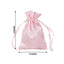 12 Pack 3"x4" Blush Satin Drawstring Wedding Party Favor Bags