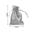 12 Pack 3"x4" Silver Satin Drawstring Wedding Party Favor Gift Bags