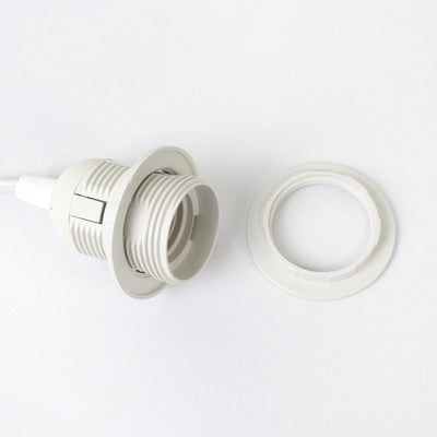 3 Pack E27 Light Socket with 6ft Plug-in Cord On/Off Switch 150W Max US Plug White â€“ Ideal for Pendant Lights