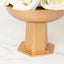 3 Pack Gold Roman Footed Compote Vases 10’’x7’’ Plastic Pedestal Flower Bowls for Table Centerpieces & Floral Displays