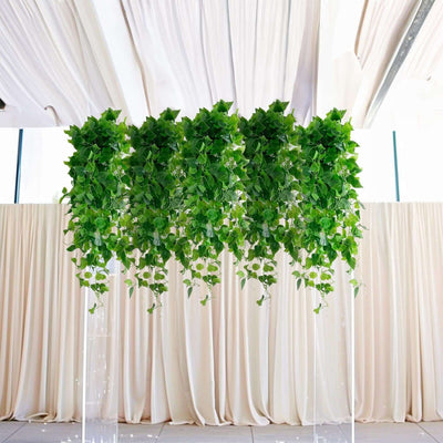 3 Pack Green Pothos Artificial Ivy Vine Hanging Plants Fake Foliage Silk Leaves Garland - 3ft - Vines