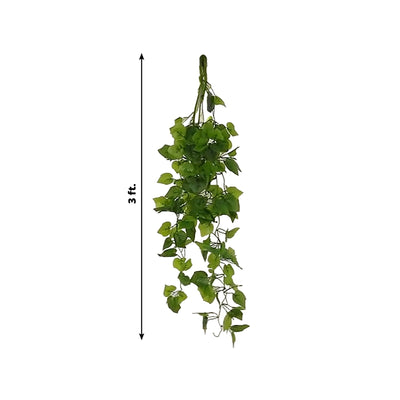 3-Pack Hanging Bush Vines - 3ft Artificial Greenery Cottonwood Leaves for Walls Arches & Event Backdrops - Vines